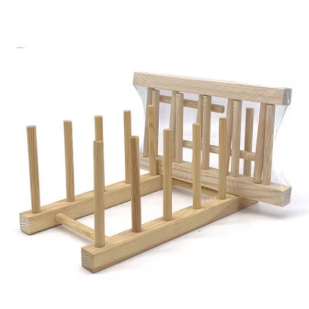 7/$25 Wooden dish rack - 5 slots BNIP